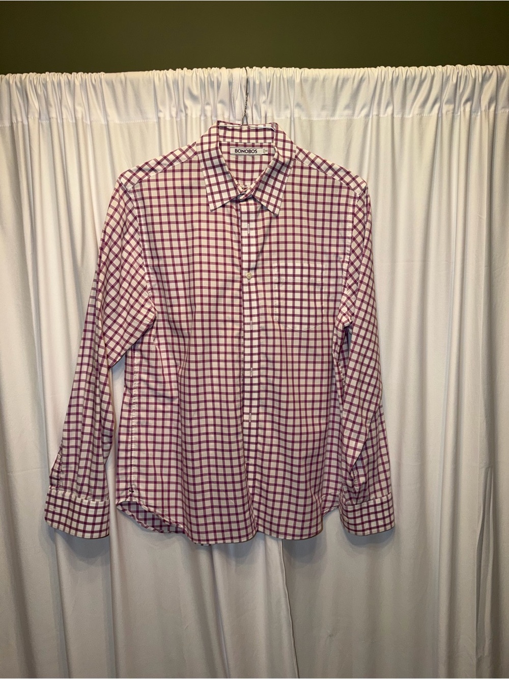 Bonobos Men’s purple Check Button-Down Shirt